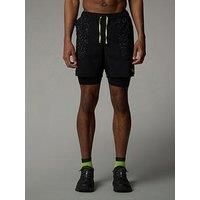 The North Face Men/'s Sunriser 2In1 6In Shorts, TNF Black/TNF Black Tra, S