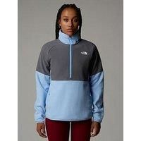 The North Face Women'S Glacier Heavyweight 1/2 Zip Jacket - Grey/Light Blue