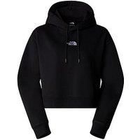 The North Face Women/'s Essential Crop Hooded Sweatshirt, Tnf Black, XL