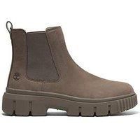 Timberland UK 7 Greyfield Mid Chelsea Boot Women's Medium Brown Nubuck New