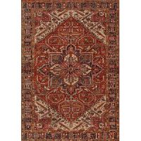 Mistana Nama Bourassa Flatweave Red/Beige Rug Red Rectangle 120cm x 160cm