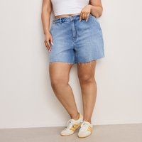 Good American Good 90S Denim Long Shorts - US 6/UK 10
