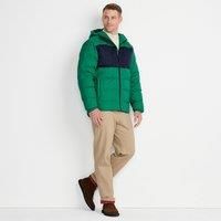 Lands' End Men's Hooded Puffer Down Jacket in Green | Size: XL