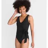 Side Tie Wrap Swimsuit, High Leg