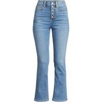 Cropped Flare Jeans, High Waisted