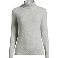 Lands' End Women's Cashmere Roll Neck Jumper in Grey | Size: 24-26