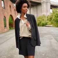 Pleated Crepe Shorts