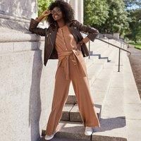 Fine Knit Wide Leg Trousers