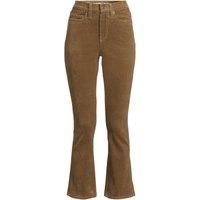 Petite Cropped Flare Stretch Cord Jeans, High Waisted