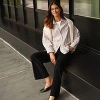 Wide Leg Jersey Cord Trousers