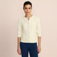 Elbow Sleeve Cable Stitch Cardigan