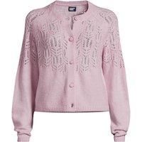 Petite Crew Neck Pointelle Cardigan