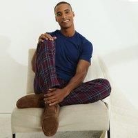 Lands' End Men's Suede Moccasin Slippers in Light Brown | Size: 8