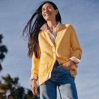 Plus Drifter Cotton Relaxed V-neck Cardigan