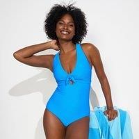 Ottoman Tie Back Swimsuit, High Leg