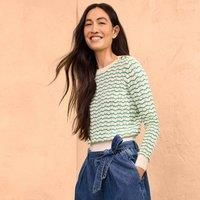 Cotton Blend Pointelle Jumper