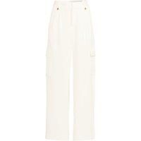 Lightweight Wide Leg Cargo Trousers, High Waisted