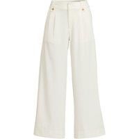 Lightweight Stretch Wide Leg Cropped Trousers, High Waisted