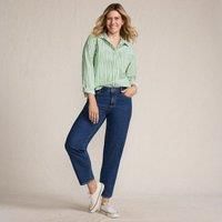 Plus Soft Denim Relaxed Straight Leg Cropped Jeans