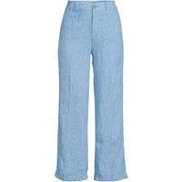 Wide Leg Cropped Linen Trousers