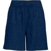 Lands' End Women's Pull On Linen Shorts in Navy | Size: Large