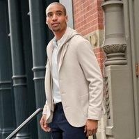 Knit Blazer with Removable Hood