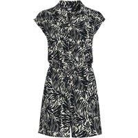 Cap Sleeve Button Front Creaseless Playsuit
