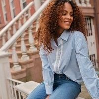 Petite Crochet Detail Shirt