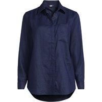 Lands' End Women's Plus Linen Shirt in Navy | Size: 20-22