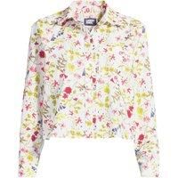 Cropped Ruffle Front Shirt