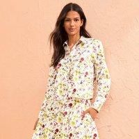 Cropped Ruffle Front Shirt