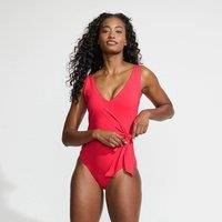 Side Tie Wrap Swimsuit, High Leg