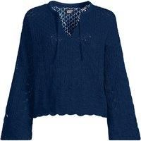 Cotton Pointelle Notch Neck Popover