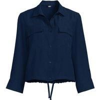 Soft Twill Cropped Tie Hem Shirt