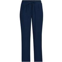 Soft Twill Cropped Tie Waist Joggers