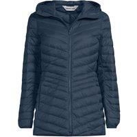Lands' End Women's Petite Wanderweight Down Ultralight Packable Jacket with Hood in Blue | Size: 10-12