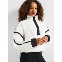 Fp Movement Womens Training Mountain High 1/2 Zip Jacket - White