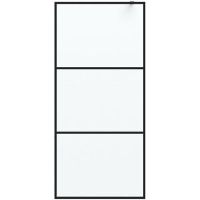 Belfry Bathroom Strayer 5mm Glass Fixed Shower Screen Black 195cm H x 90cm W