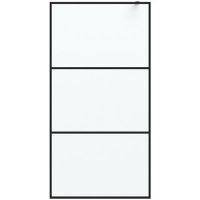 Belfry Bathroom Strayer 5mm Glass Fixed Shower Screen Black 195cm H x 100cm W