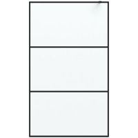 Belfry Bathroom Strayer 5mm Glass Fixed Shower Screen Black 195cm H x 115cm W
