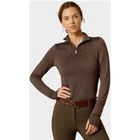 Women's Gridwork 1/4 Zip Base Layer, Brown