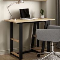 17 Stories Bilma Desk Oak 76.5cm H X 100cm W X 55cm D