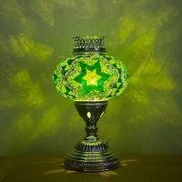 Latitude Vive Joseph 36 cm Silver Lava Table Lamp  - green - Size: 36.0 H x 30.0 W x 30.0 D cm
