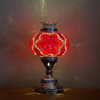 Latitude Vive Joseph 36 cm Silver Lava Table Lamp  - red - Size: 36.0 H x 30.0 W x 30.0 D cm