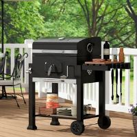 Dakota Fields 113cm Barrel Charcoal BBQ black/gray 100.0 H x 113.0 W x 45.5 D cm