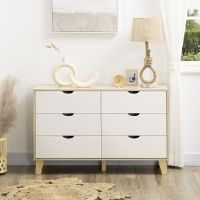 Latitude Run Chest Of Drawers brown/white 76.0 H x 120.0 W x 40.0 D cm