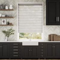 17 Stories Embossed PVC Venetian Blind White 150 cm L x 195 cm W