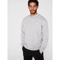 New Balance Men/'s Sweatshirt Crew Neck Small Grey Logo Size S Code MT41507AG, grey
