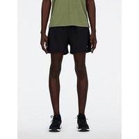 New Balance Men'S Running Sport Essentials Lined 5 Inch Shorts - Black