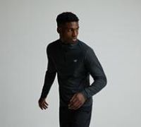 New Balance Men'S Running Space Dye 1/4 Zip - Black
